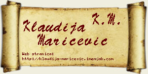 Klaudija Marićević vizit kartica